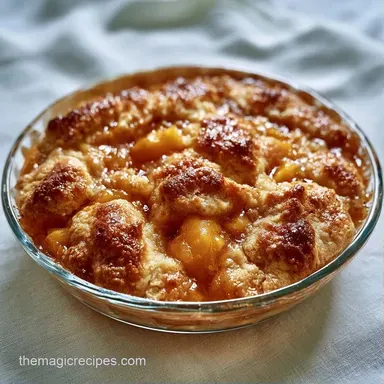 Best Peach Cobbler Recipe for 8 Servings Recipe Card