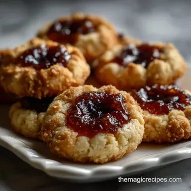 Thumbprint Cookie Recipe: Buttery Jam Centers Recipe Card