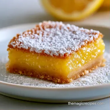 Lemon Bars for 24 Bars Recipe Card
