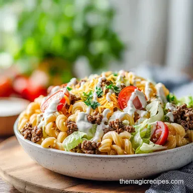 Big Mac Salad Recipe with Tangy Dressing Recipe Card