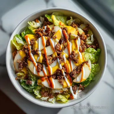 Big Mac Salad Recipe with Tangy Dressing