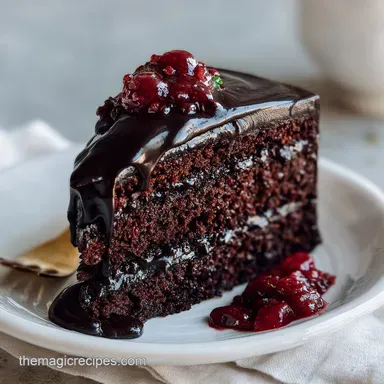Black Velvet Cake for 14 Servings