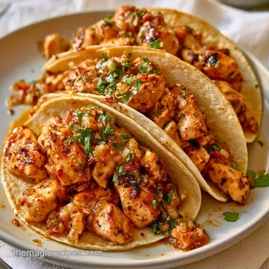 Blackstone Chicken Tacos in 20 Minutes Recipe Card