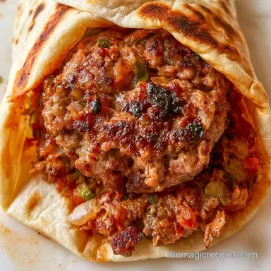 Blackstone Taco Burger for 4 Servings Recipe Card