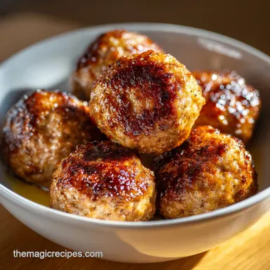 Bobby Flay Meatball Recipe: Triple Meat Recipe Card