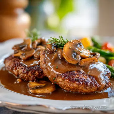 Bobby Flay Salisbury Steak Recipe in 45 Minutes: Pan-Seared Recipe Card