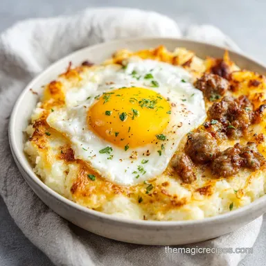 Breakfast Casserole With Sausage for 8 Recipe Card