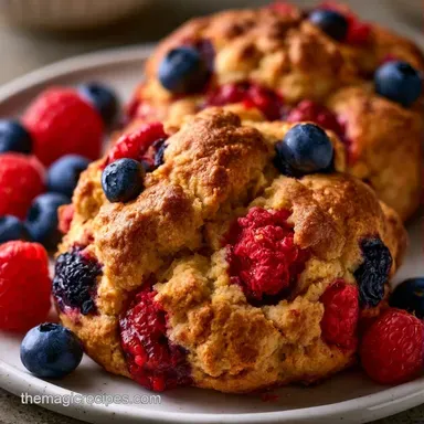 Fruit Scones in 27 Minutes: Golden Recipe Card