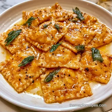 Butternut Squash Ravioli for 4 Servings Recipe Card