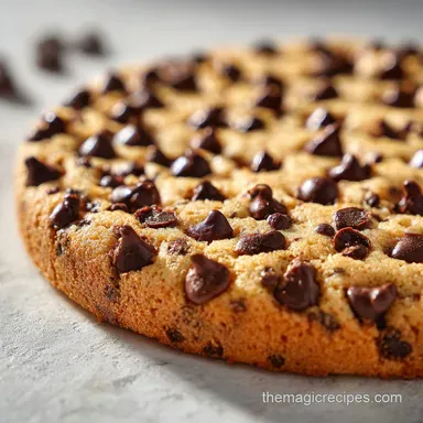 Cookie Cake with Cake Mix and Chocolate Chips in 30 Minutes Recipe Card