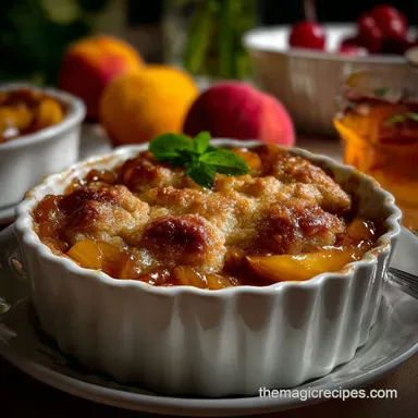 Peach Cobbler With Canned Peaches: Easy 10-Minute Prep Recipe Card