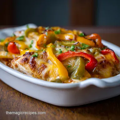 Cheesy Fajita Baked Chicken for 4 Servings
