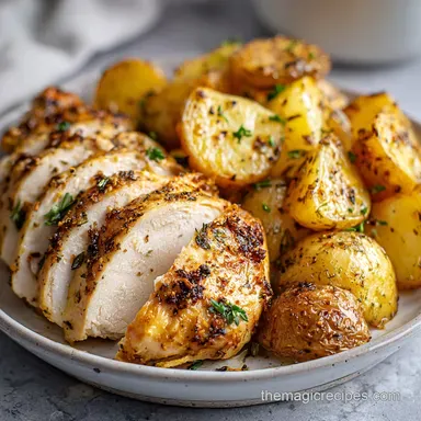 Sheet Pan Chicken and Potatoes for 4 Servings
