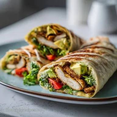 Chicken Avocado Wrap with Greek Yogurt Recipe Card