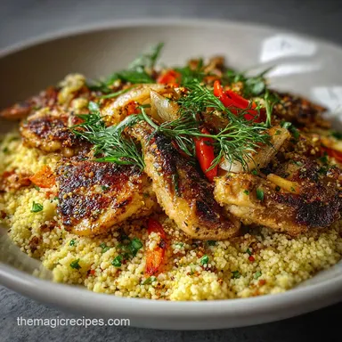 Chicken Couscous: Crispy Baked in 60 Minutes Recipe Card