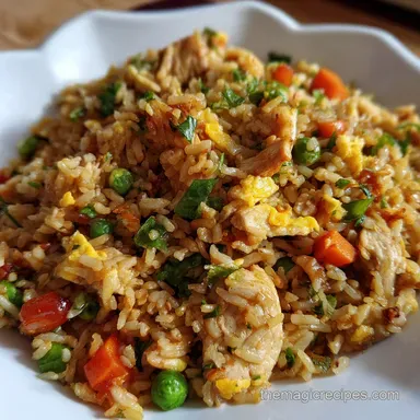 easy chicken fried rice recipe in 20 Minutes