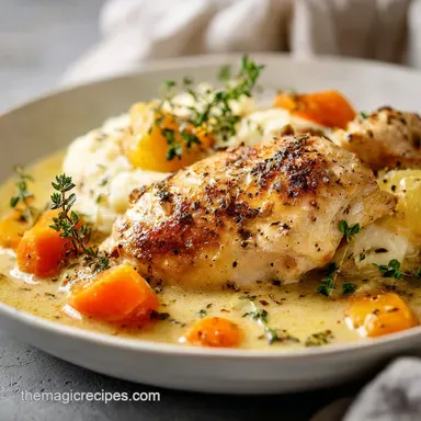 Chicken Riesling Recipe for 4 Servings Recipe Card