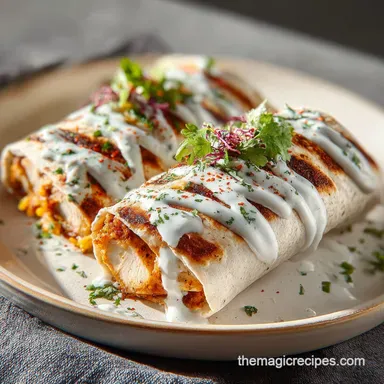 Chipotle Ranch Grilled Chicken Burrito Recipe for 4
