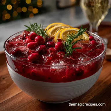 Christmas Punch: Tart Cranberry Apple Fizz