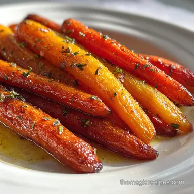 Christmas Vegetable Side Dish with Roasted Carrots Recipe Card
