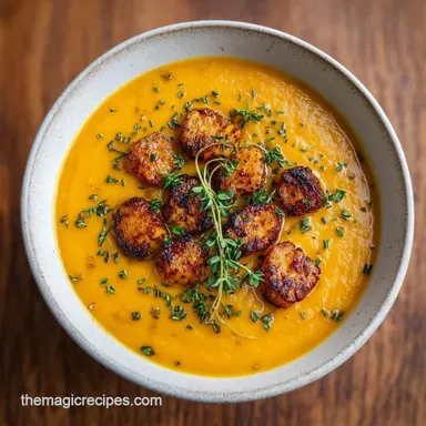 Chunky Roasted Root Soup for 10 Servings Recipe Card