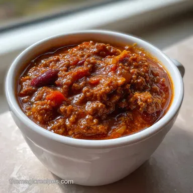 Hot Dog Chili: The Slow-Simmered Coney Sauce Recipe Recipe Card