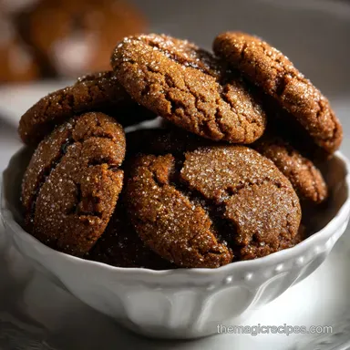 Ginger Snaps: Best Crispy Chewy Molasses Recipe Recipe Card