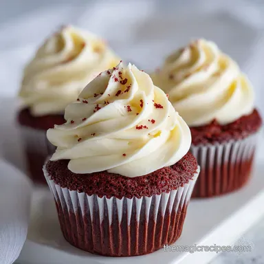 Classic Red Velvet Valentine Cupcake with Cream Cheese Frosting Recipe Card