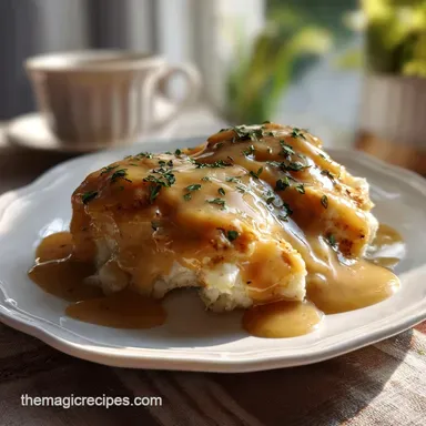 Country Gravy Recipe: Velvety White Sauce Recipe Card