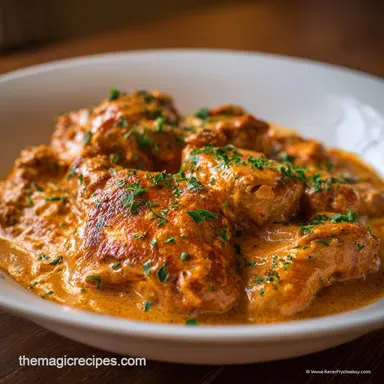 Chicken Paprikash: Authentic Hungarian Recipe for a Creamy Sauce Recipe Card