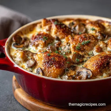 Chicken and Mushroom Dish: The Best Creamy Casserole Recipe