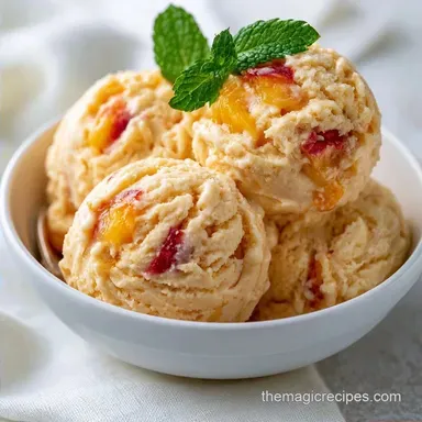 Peach Ice Cream: Creamy and Rich