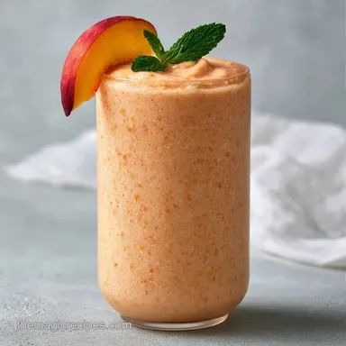 Peach Milkshake in 5 Minutes Recipe Card