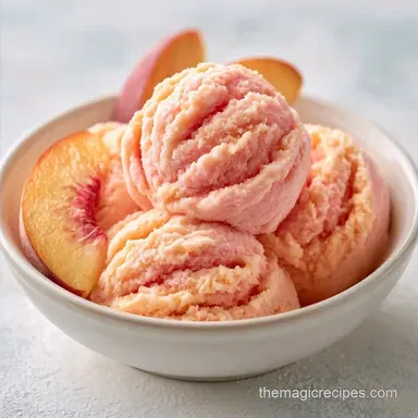 Creamy Peach Sherbet