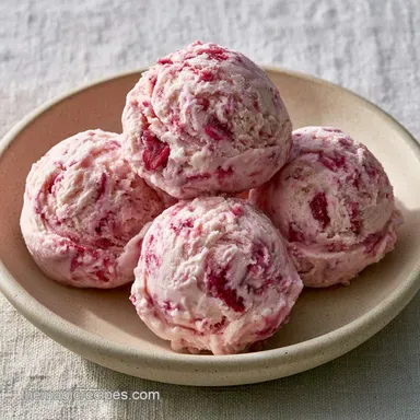 Rhubarb Ice Cream in 35 Minutes Recipe Card