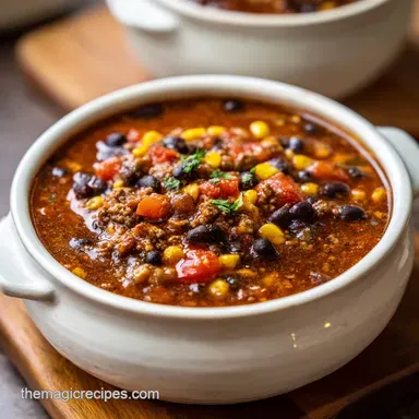 Creamy Taco Soup with Cream Cheese in 30 Min Recipe Card