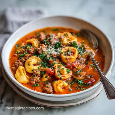Creamy Tortellini Soup: One-Pot Wonder in 30 Minutes Recipe Card