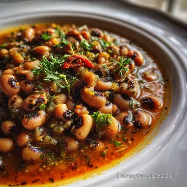 Creole Black Eyed Peas Recipe: Slow Cooked Recipe Card