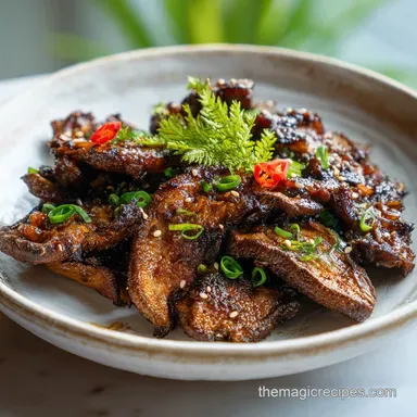 Air Fryer Mushrooms Recipe for 4 Servings Recipe Card