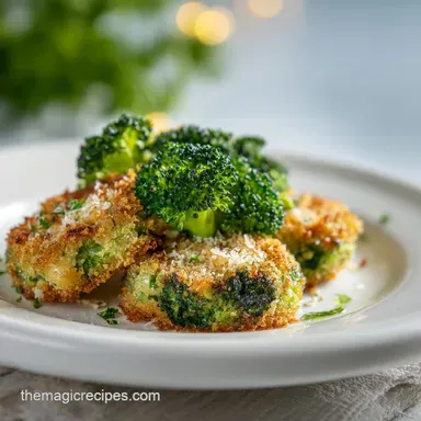 Broccoli Cheese Rounds: Crispy Bites for 4 Servings Recipe Card