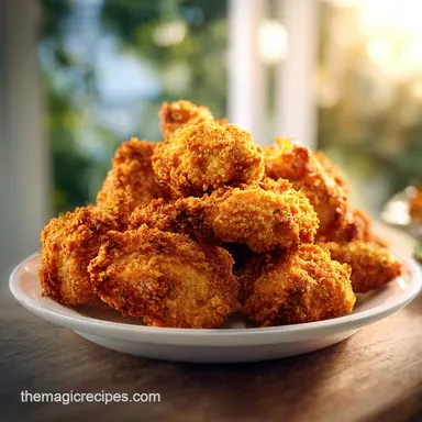 Oven Fried Chicken for 4 Servings: Crispy and Golden Recipe Card