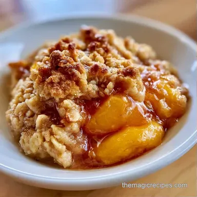 Peach Crisp for 9 Servings Recipe Card