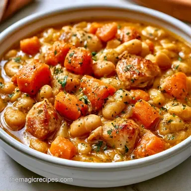 DairyFree Chicken and Bean Stew in 75 Min Recipe Card