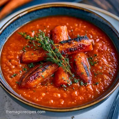 Dutch Oven Roasted Soup for 8 Servings Recipe Card