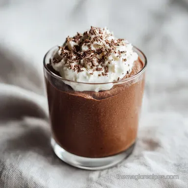 Easy 2 Ingredient Mousse Recipe: Silky Chocolate for 4 Servings Recipe Card