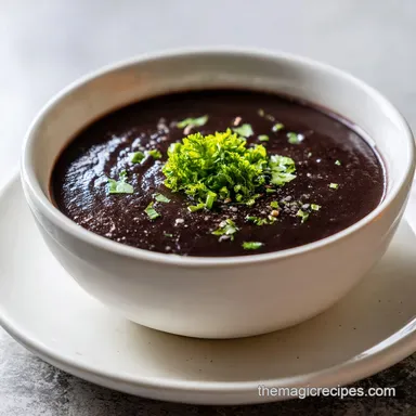 Easy Black Bean Soup Recipe in 30 Minutes Recipe Card