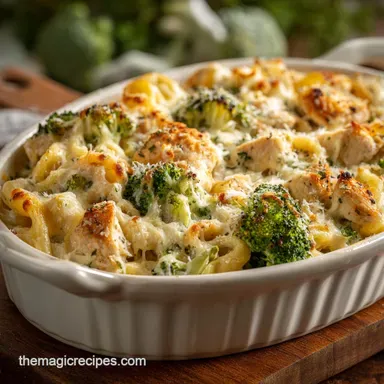Easy Chicken Broccoli Alfredo Bake in 40 Minutes