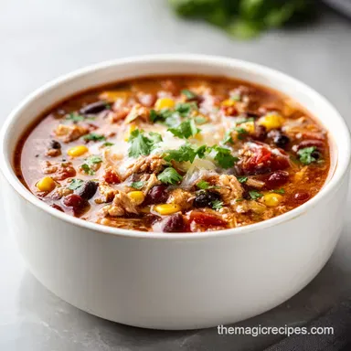 Chicken Taco Soup Recipe in 30 Minutes Recipe Card
