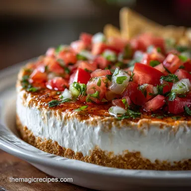 Mexican 7 Layer Dip Party-Ready Creamy Baked Recipe Card