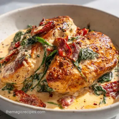 Crockpot Chicken Breast Recipes: Creamy Tuscan Dish (Easy Healthy)